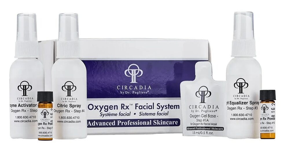Jar of Circadia Oxygen Rx Facial System cream for advanced skincare.